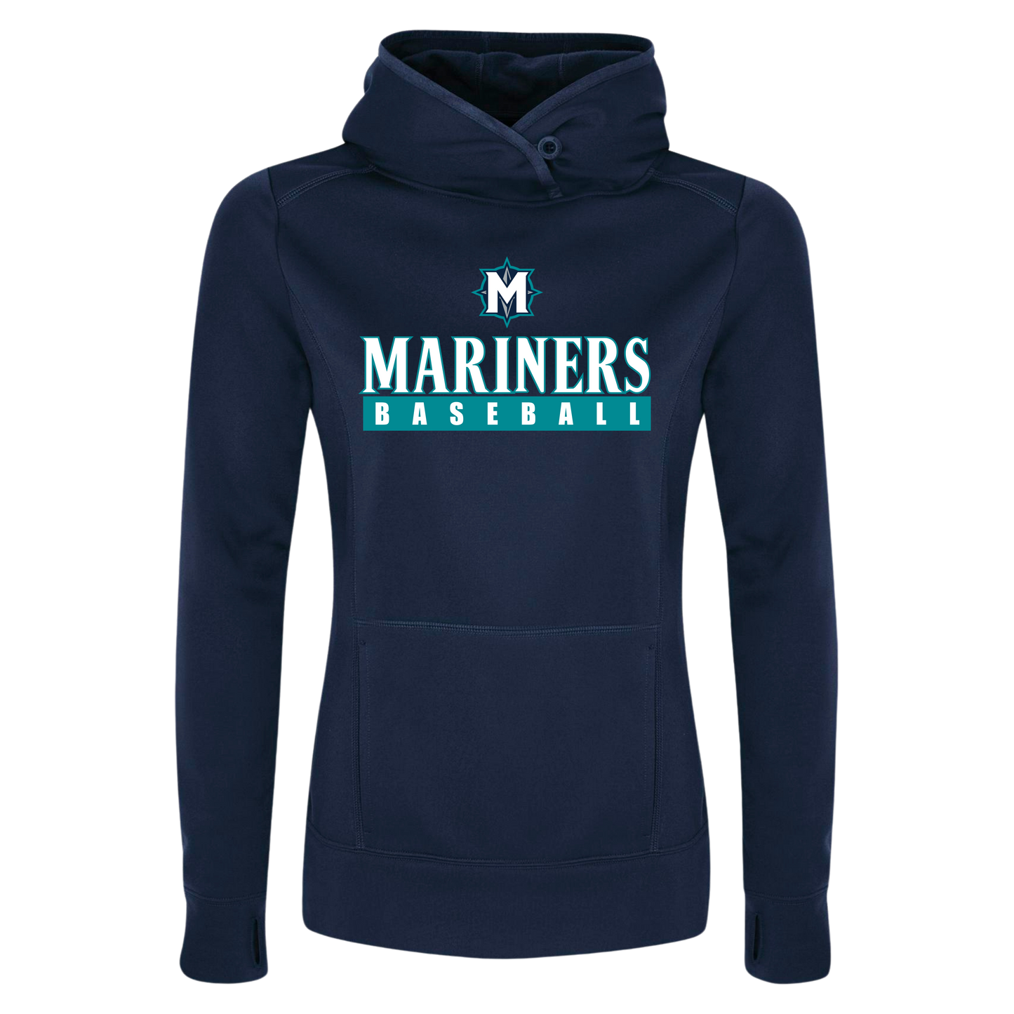 Ladies Mariners Baseball 100% Polyester Hoodie