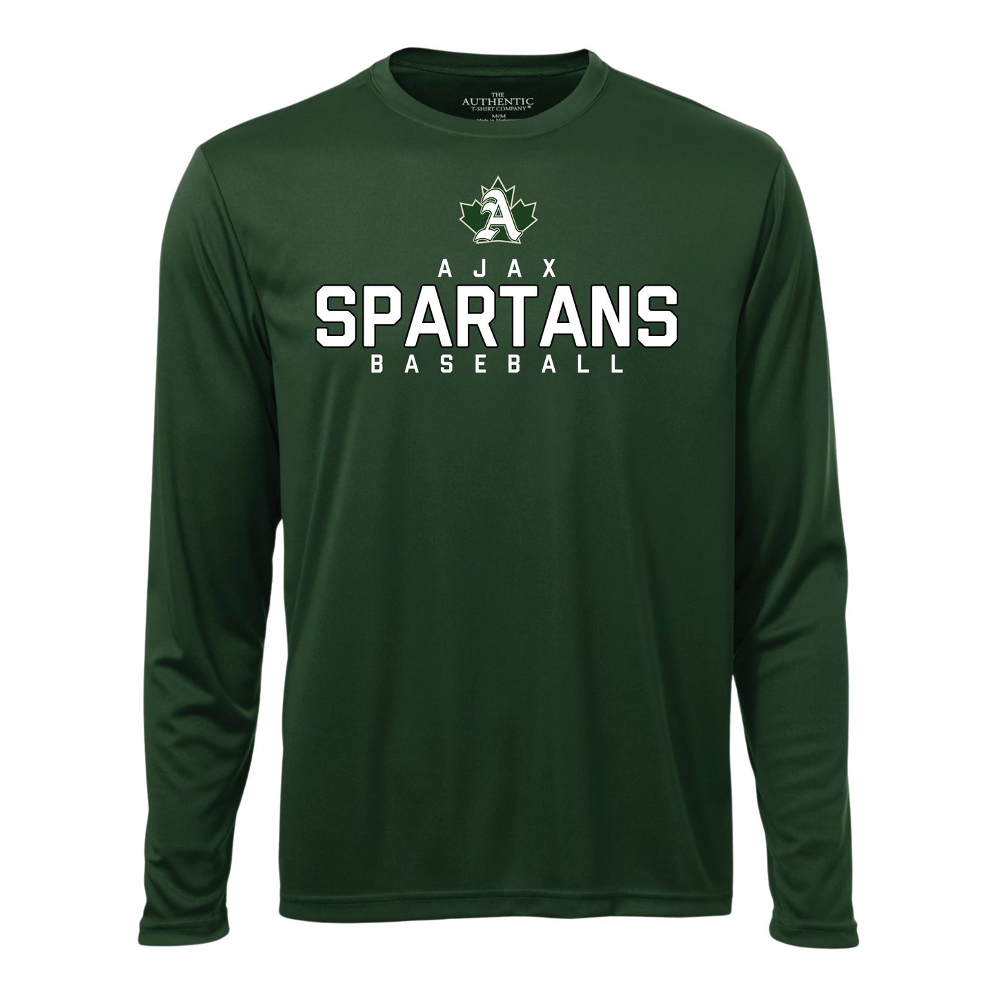 Ajax Spartans Baseball Long Sleeve Polyester "Dri-Fit" Tee