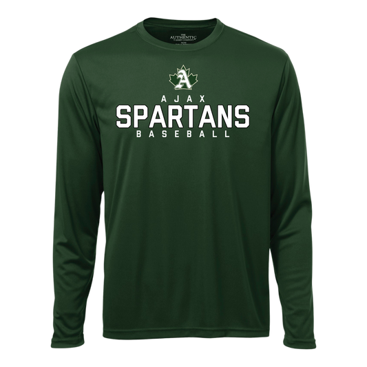 Ajax Spartans Baseball Long Sleeve Polyester "Dri-Fit" Tee