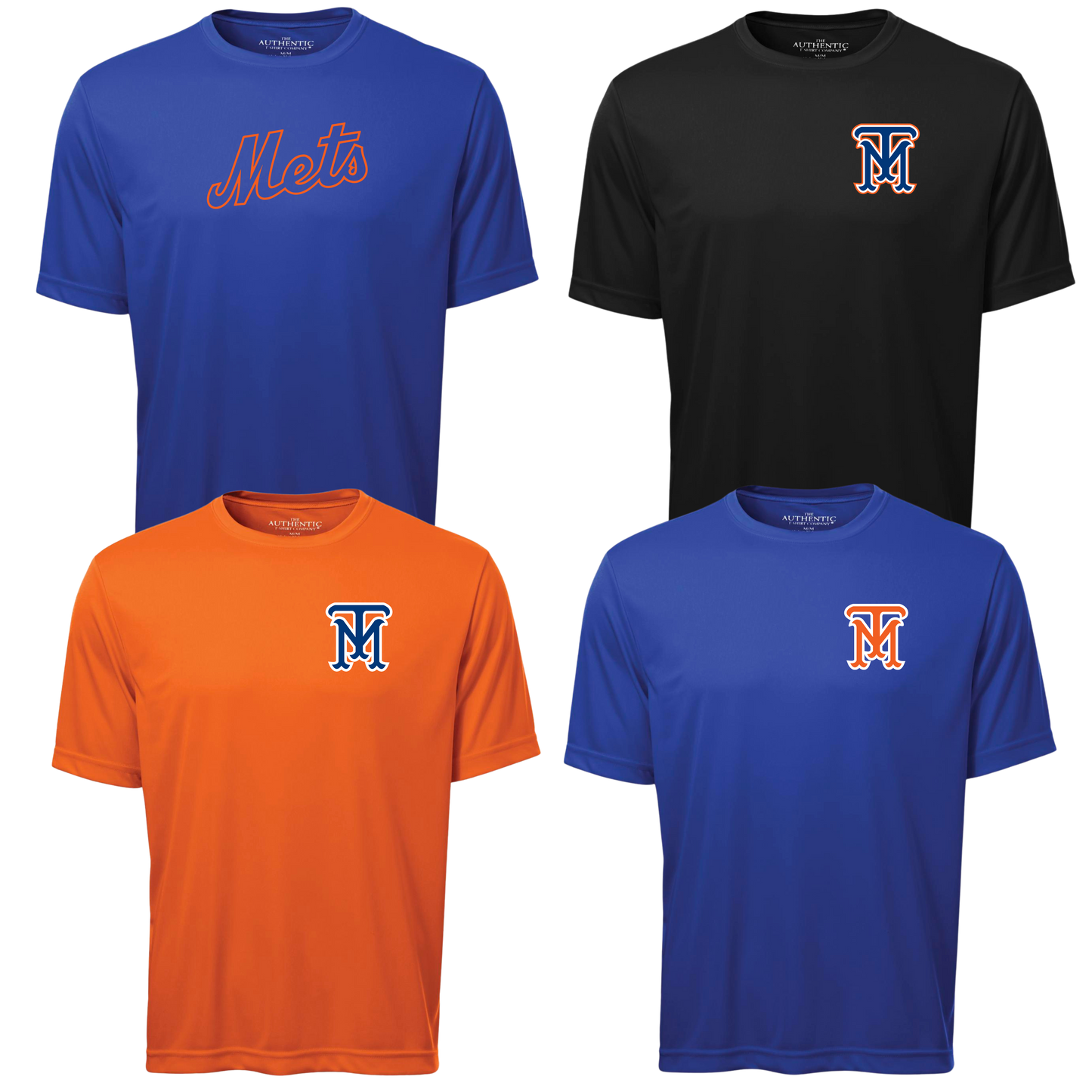 NEW! 4 PACK METS LOGO DRI-FIT TEES