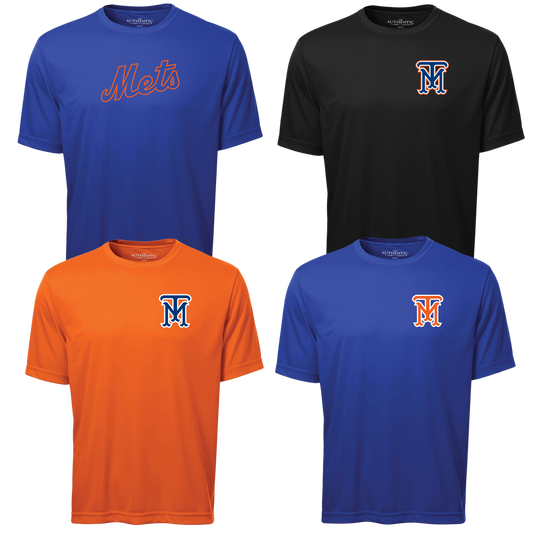 NEW! 4 PACK METS LOGO DRI-FIT TEES