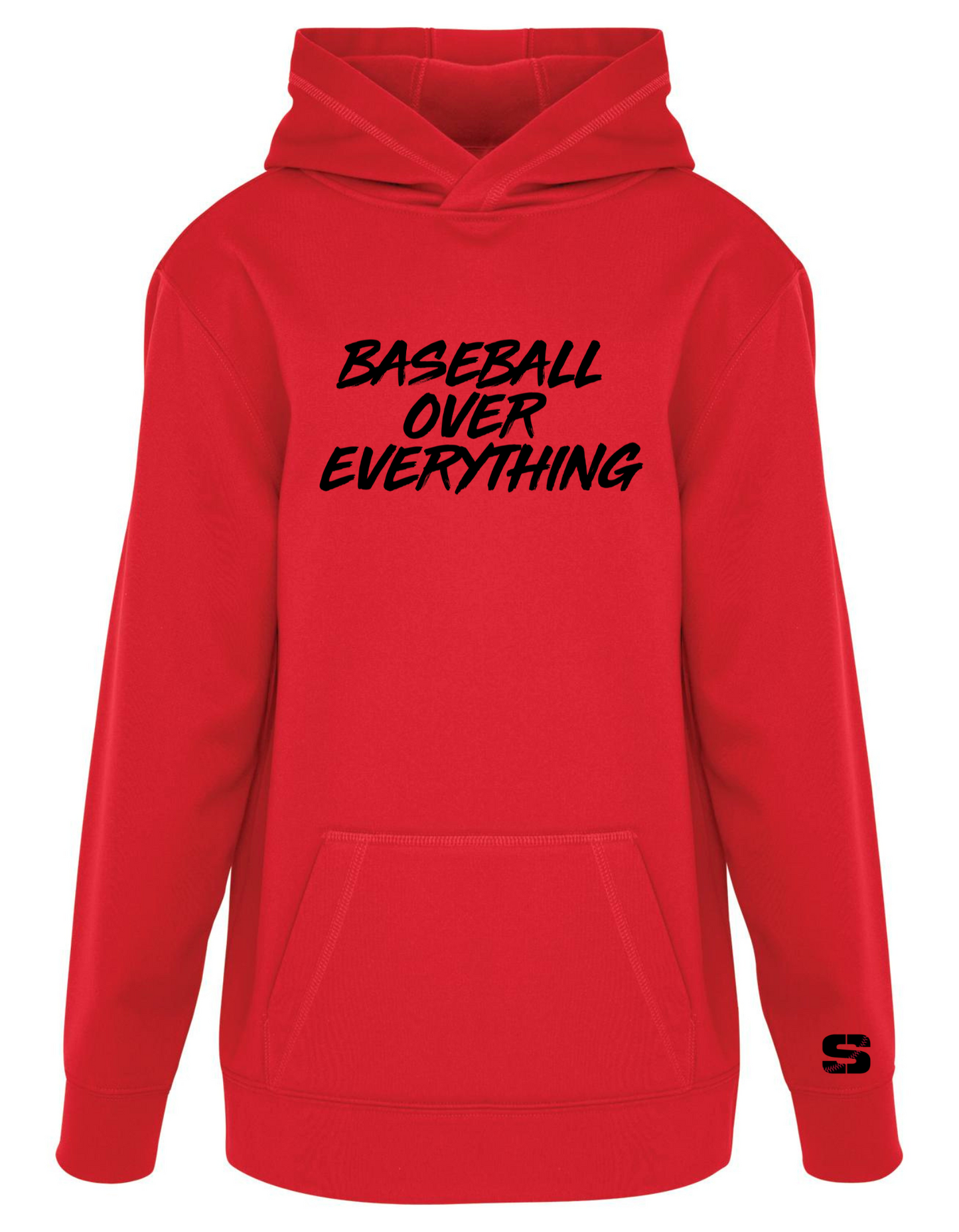 Baseball Over Everything 100% Polyester Hoodie