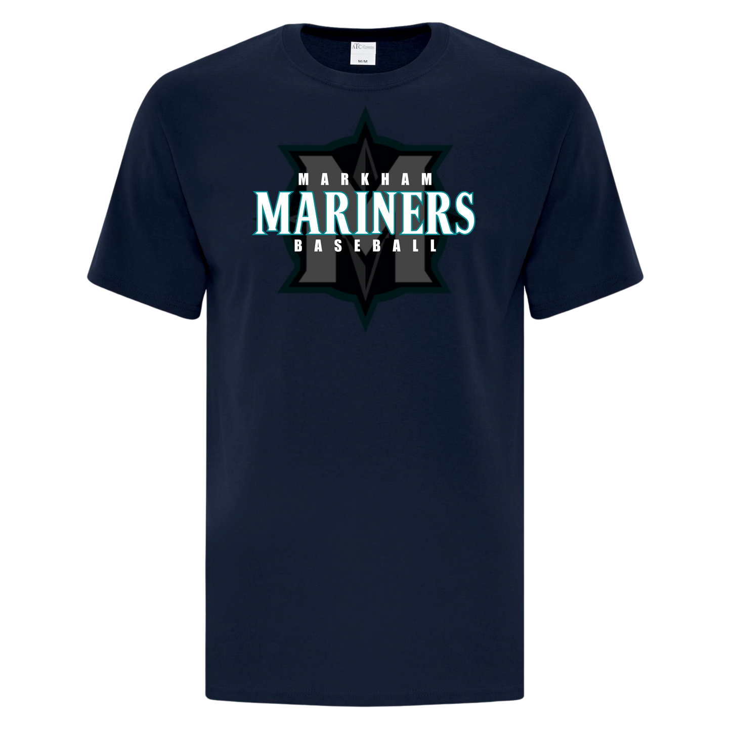 Mariners Shadow Logo Cotton Blend Tee (Not "DRI-FIT" material)