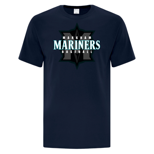 Mariners Shadow Logo Cotton Blend Tee (Not "DRI-FIT" material)